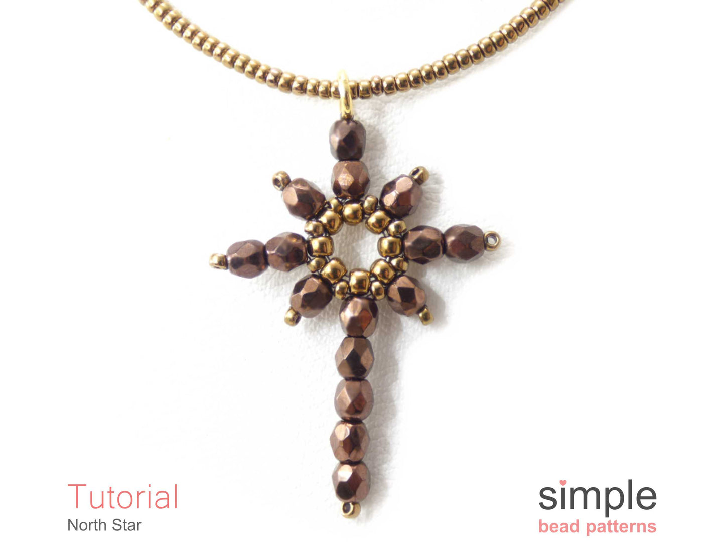 North Star Earrings & Necklace Beading Pattern