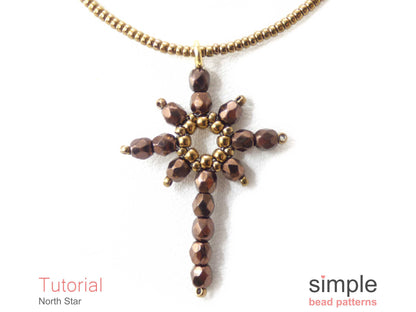 North Star Earrings & Necklace Beading Pattern