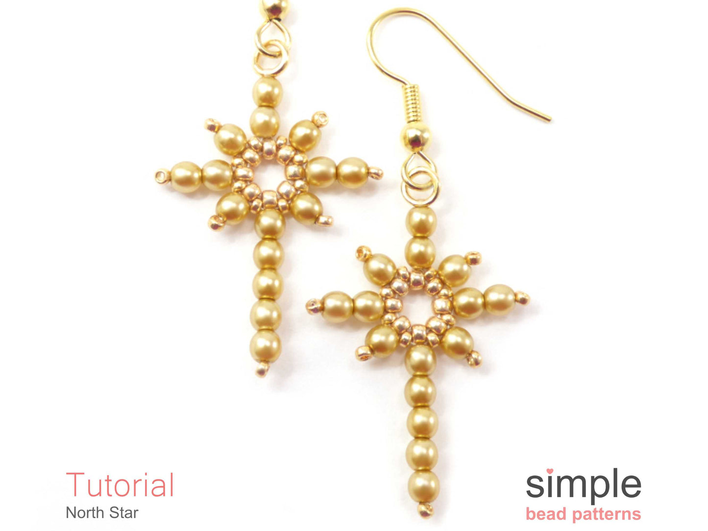 North Star Earrings & Necklace Beading Pattern