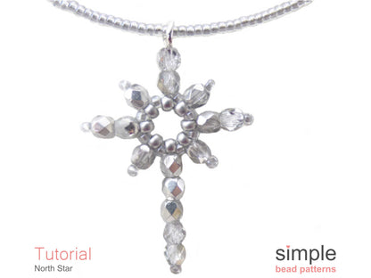 North Star Earrings & Necklace Beading Pattern