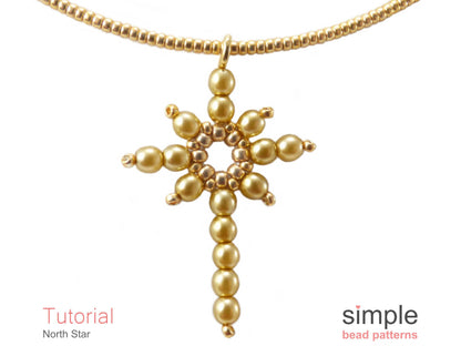 North Star Earrings & Necklace Beading Pattern
