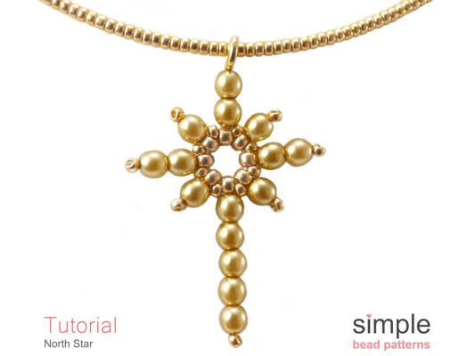 North Star Earrings & Necklace Beading Pattern