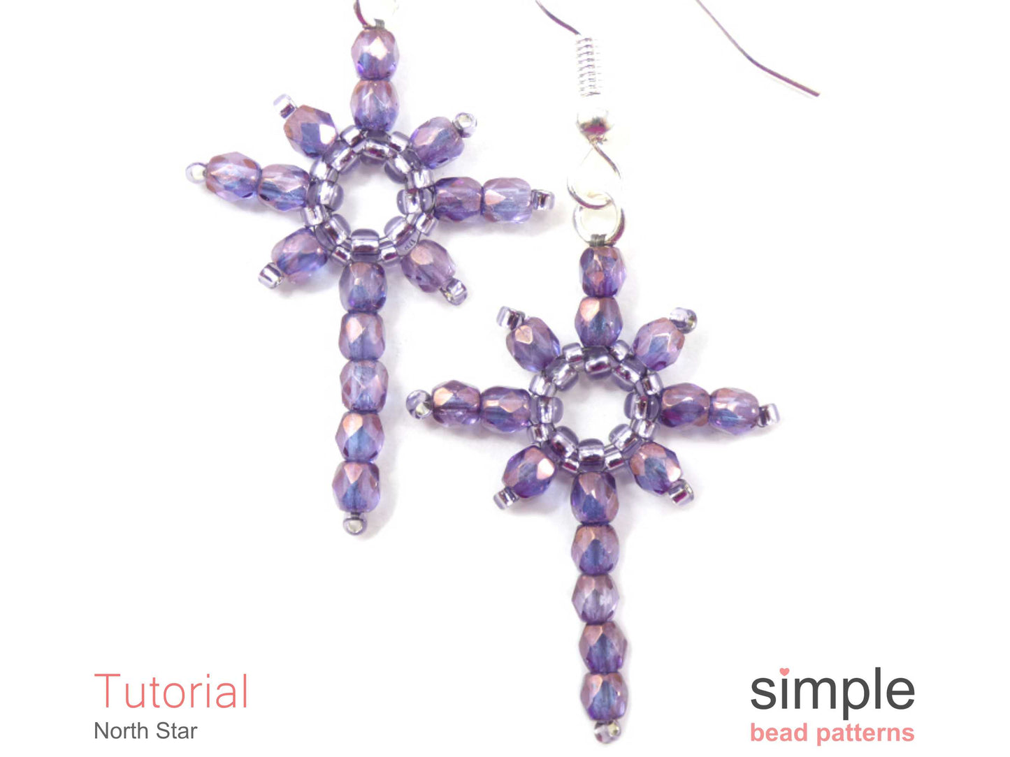 North Star Earrings & Necklace Beading Pattern