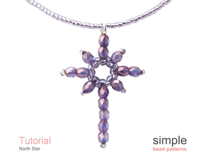 North Star Earrings & Necklace Beading Pattern