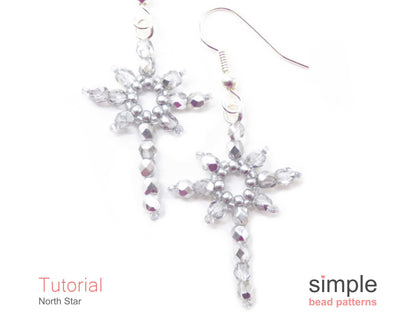 North Star Earrings & Necklace Beading Pattern