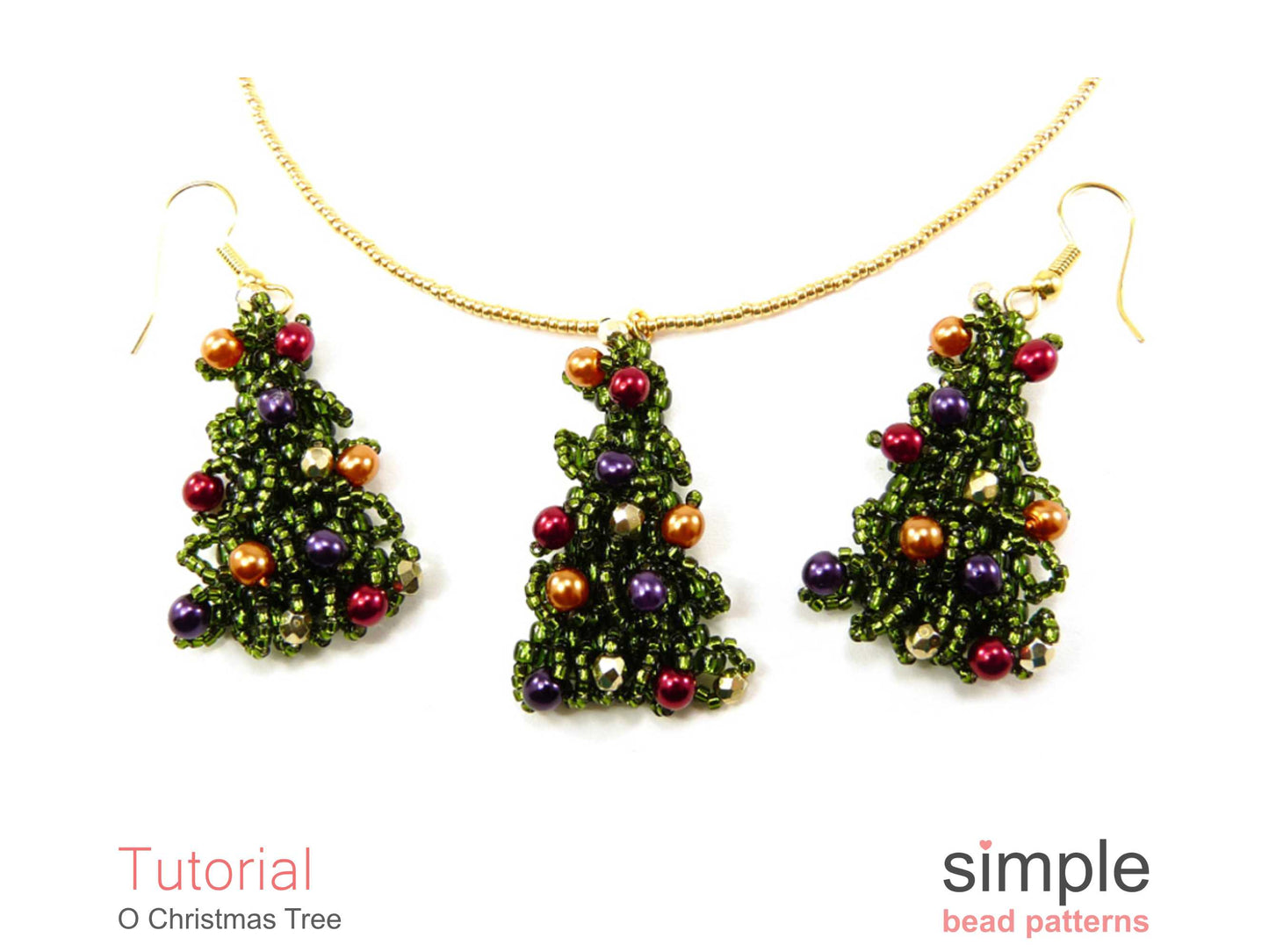 O Christmas Tree Earrings & Necklace Pattern