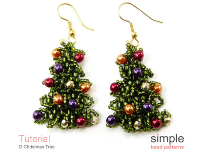 O Christmas Tree Earrings & Necklace Pattern