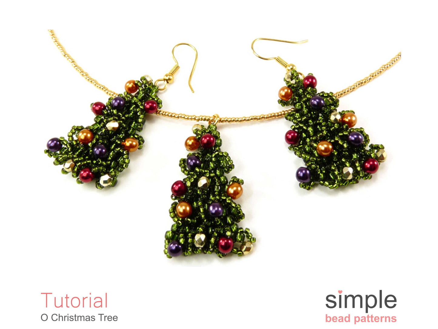 O Christmas Tree Earrings & Necklace Pattern