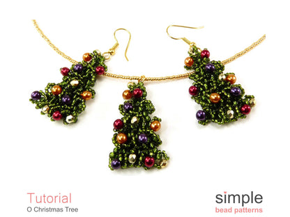 O Christmas Tree Earrings & Necklace Pattern