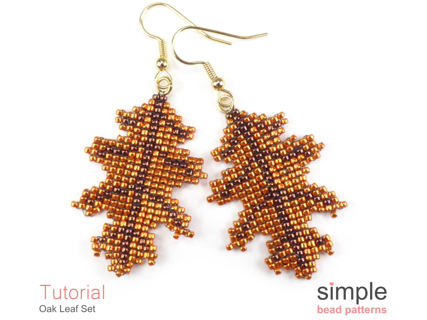 Oak Leaf Earrings & Necklace Beading Pattern