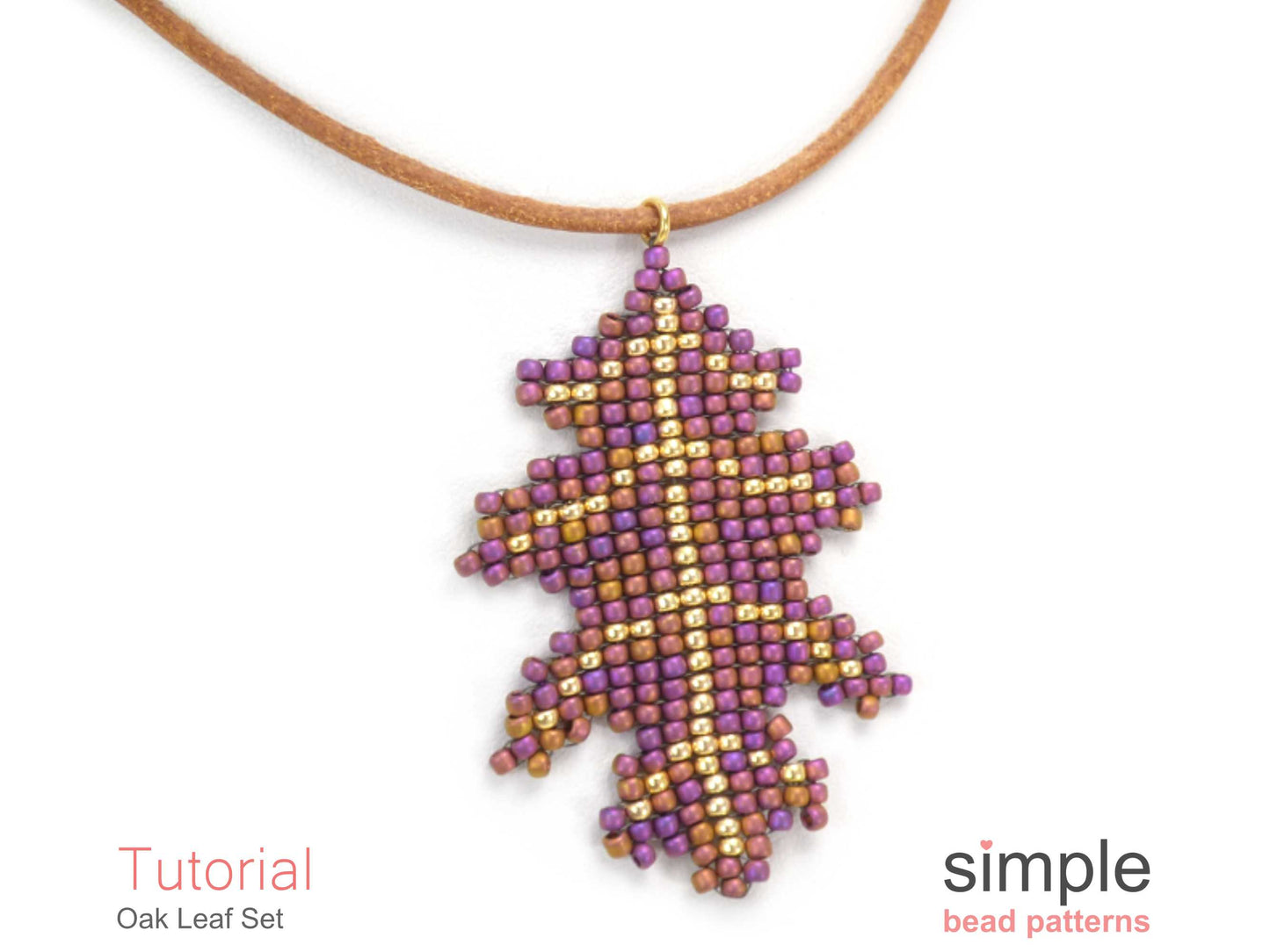 Oak Leaf Earrings & Necklace Beading Pattern