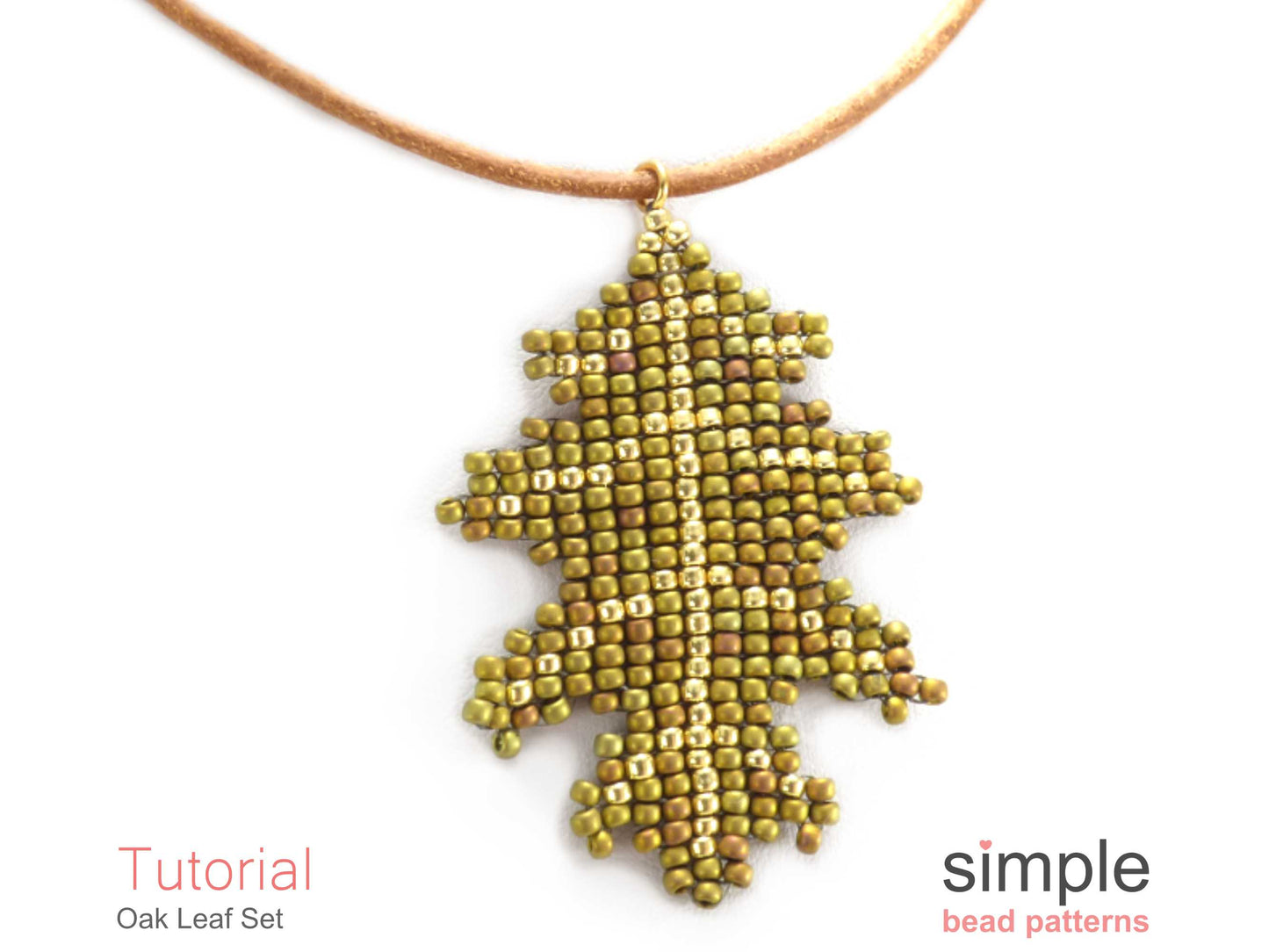 Oak Leaf Earrings & Necklace Beading Pattern