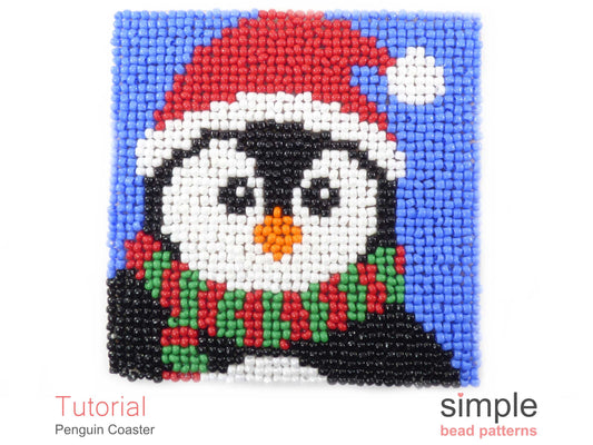 Penguin Coaster Beading Pattern