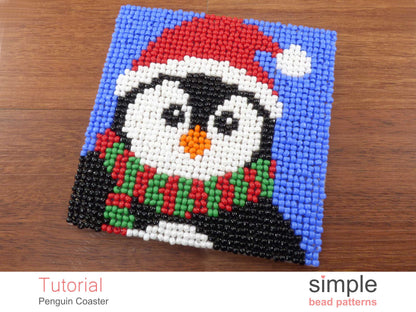 Penguin Coaster Beading Pattern