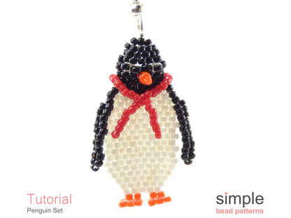 Penguin Earrings & Necklace Beading Pattern