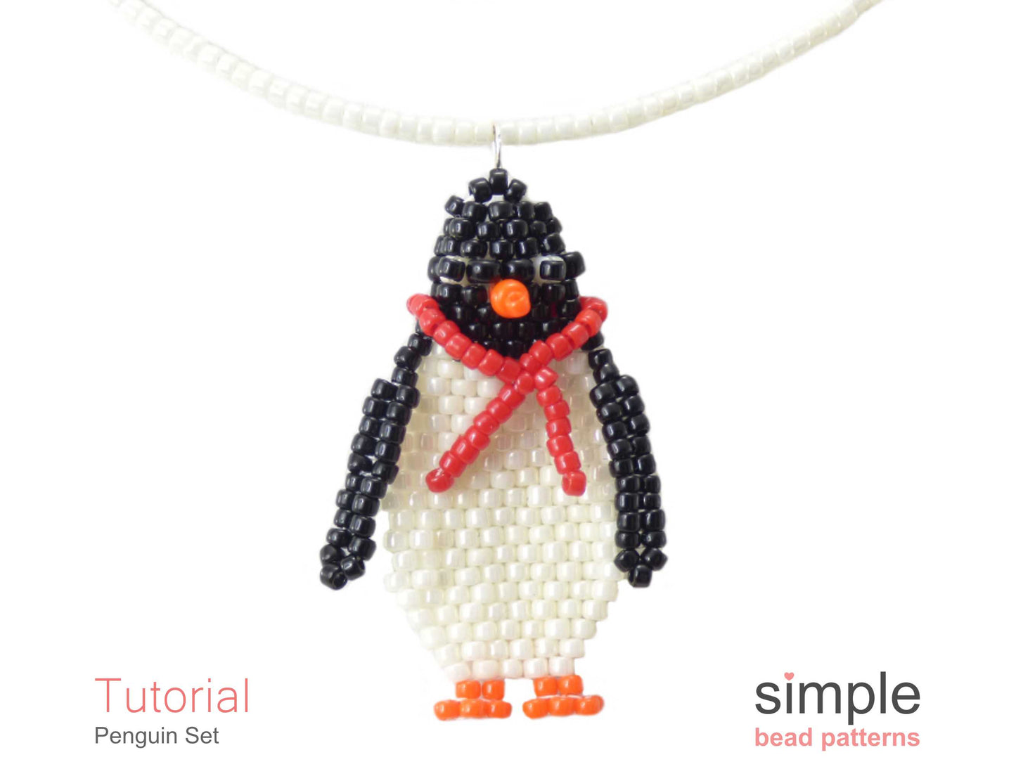 Penguin Earrings & Necklace Beading Pattern