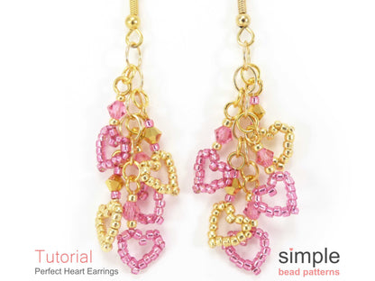 Perfect Heart Earrings Beading Pattern