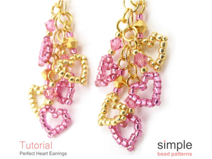 Perfect Heart Earrings Beading Pattern