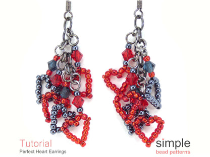 Perfect Heart Earrings Beading Pattern