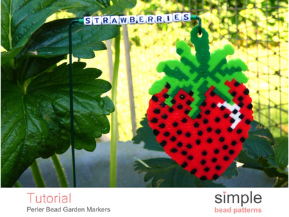 Perler Bead Garden Markers Beading Pattern