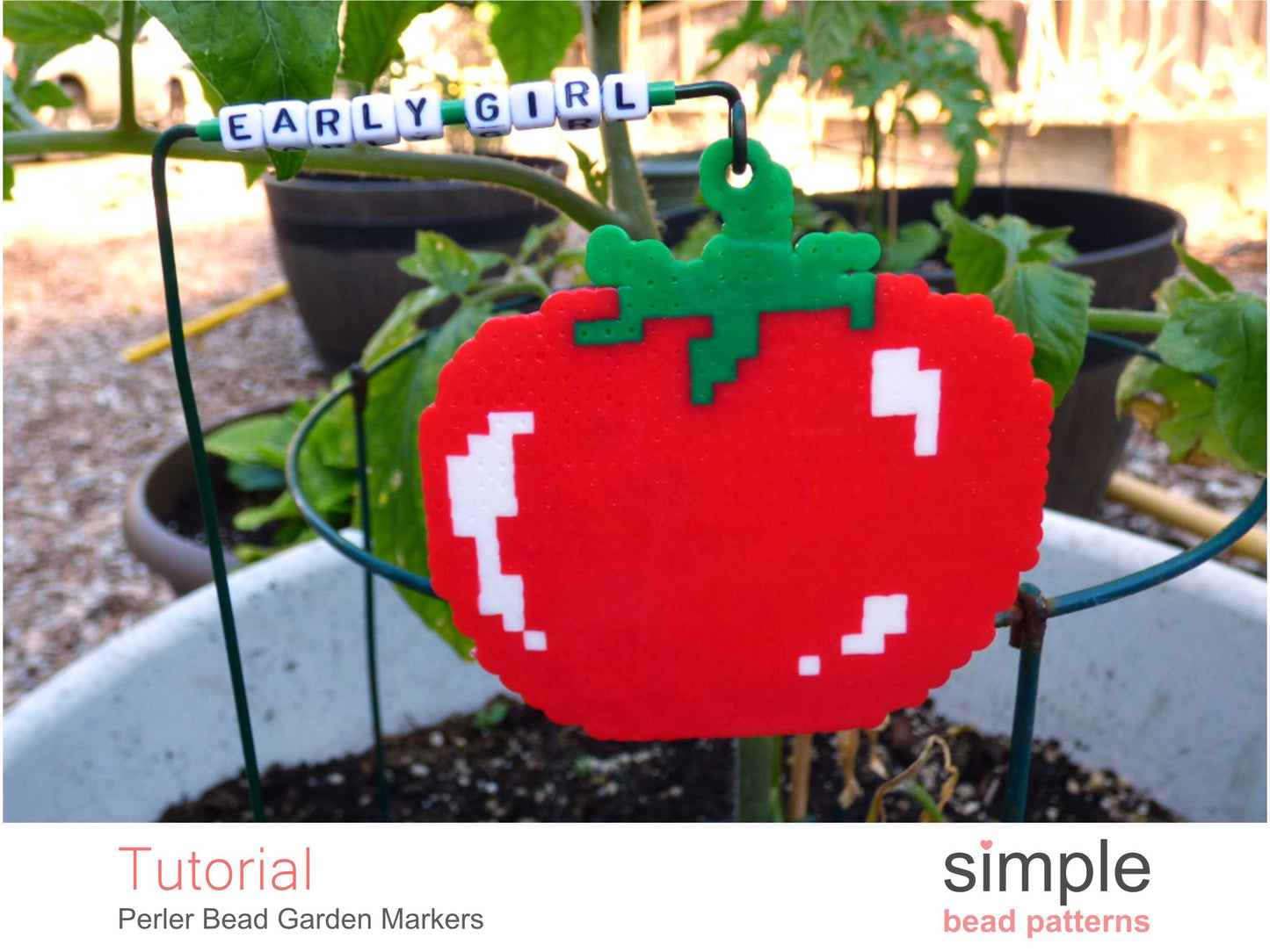 Perler Bead Garden Markers Beading Pattern