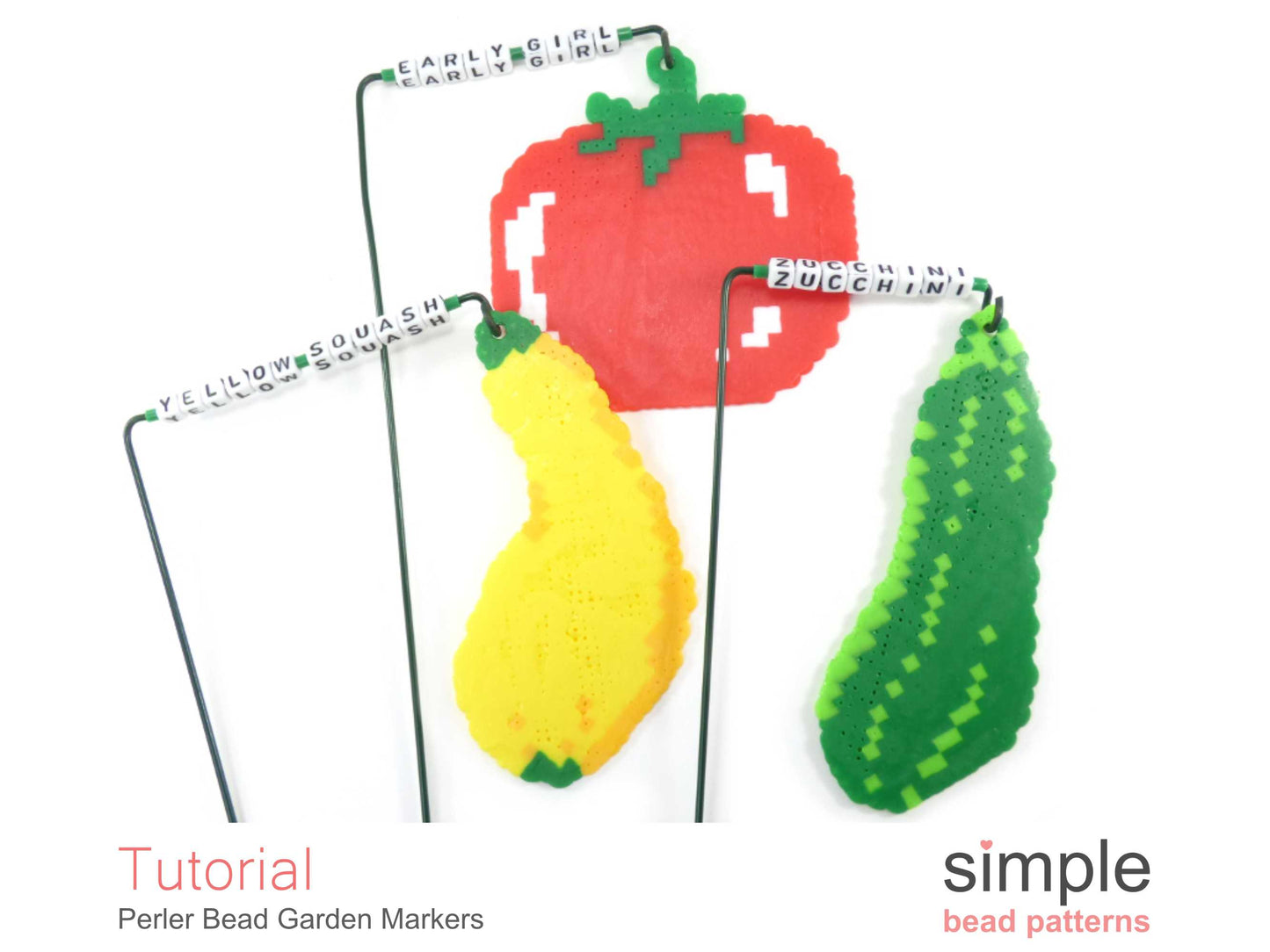 Perler Bead Garden Markers Beading Pattern