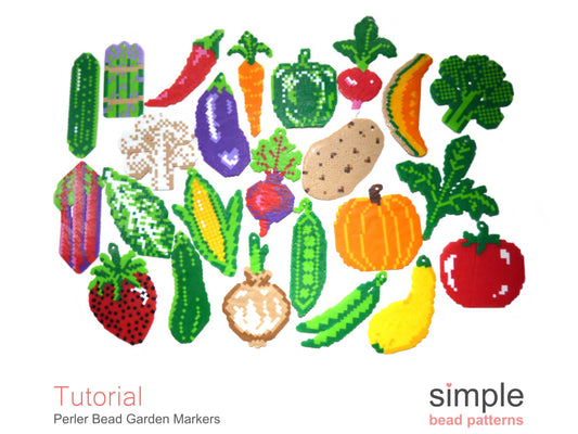 Perler Bead Garden Markers Beading Pattern