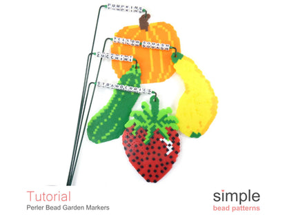 Perler Bead Garden Markers Beading Pattern