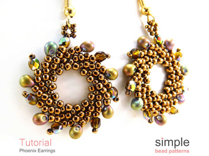 Phoenix Earrings Beading Pattern