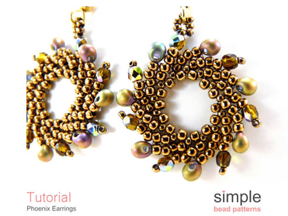 Phoenix Earrings Beading Pattern