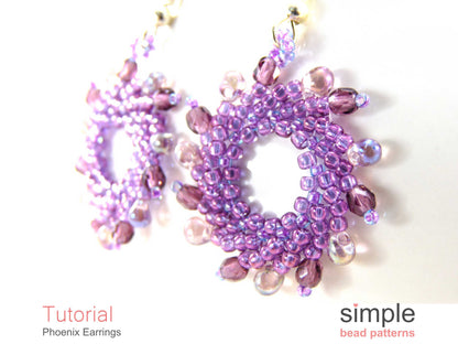 Phoenix Earrings Beading Pattern