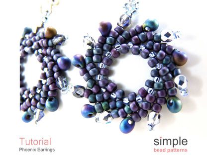 Phoenix Earrings Beading Pattern