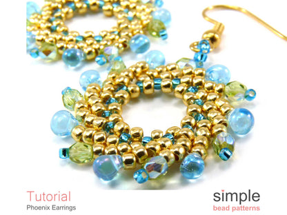 Phoenix Earrings Beading Pattern