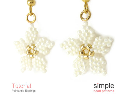 Poinsettia Earrings Beading Pattern