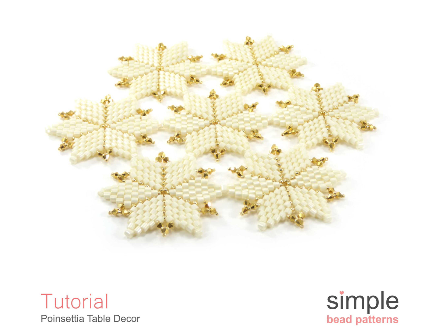 Poinsettia Table Decor Beading Pattern