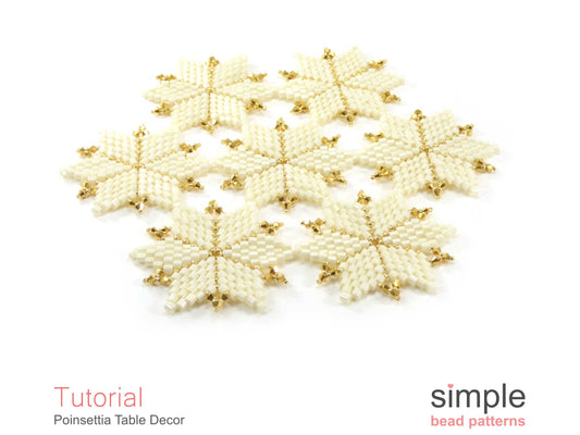 Poinsettia Table Decor Beading Pattern