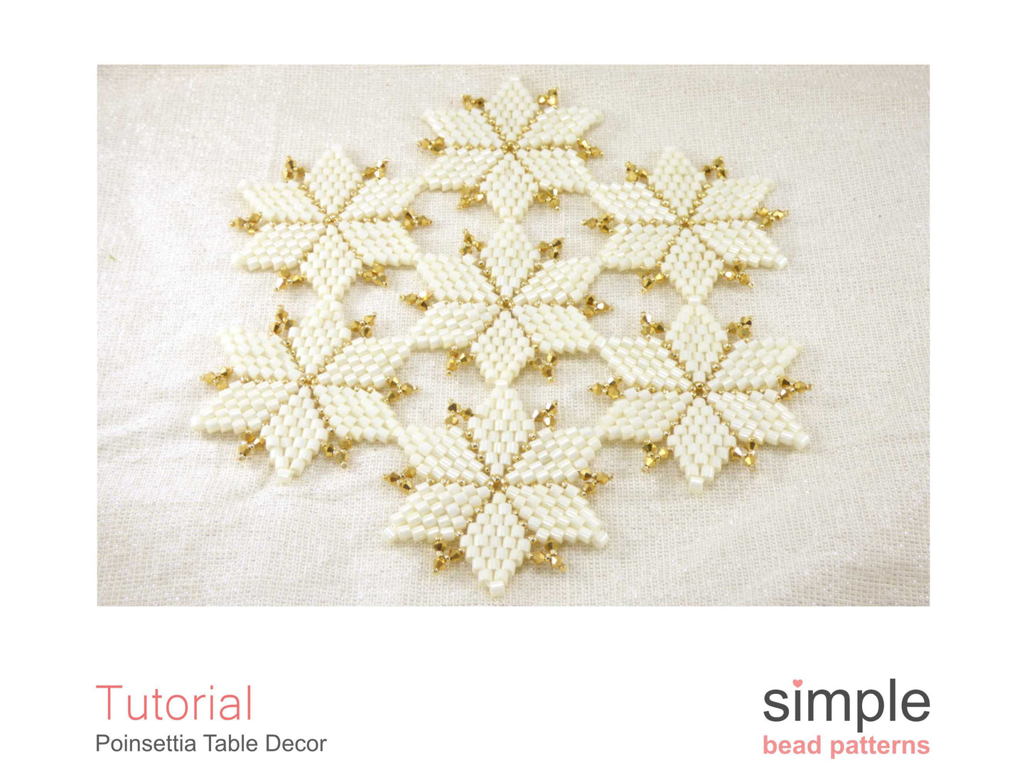 Poinsettia Table Decor Beading Pattern