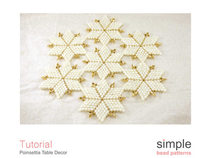 Poinsettia Table Decor Beading Pattern