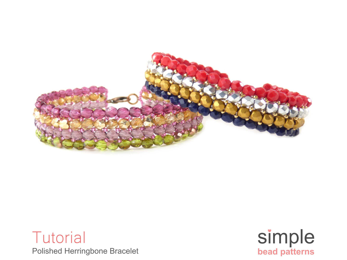 Polished Herringbone Bracelet Beading Pattern