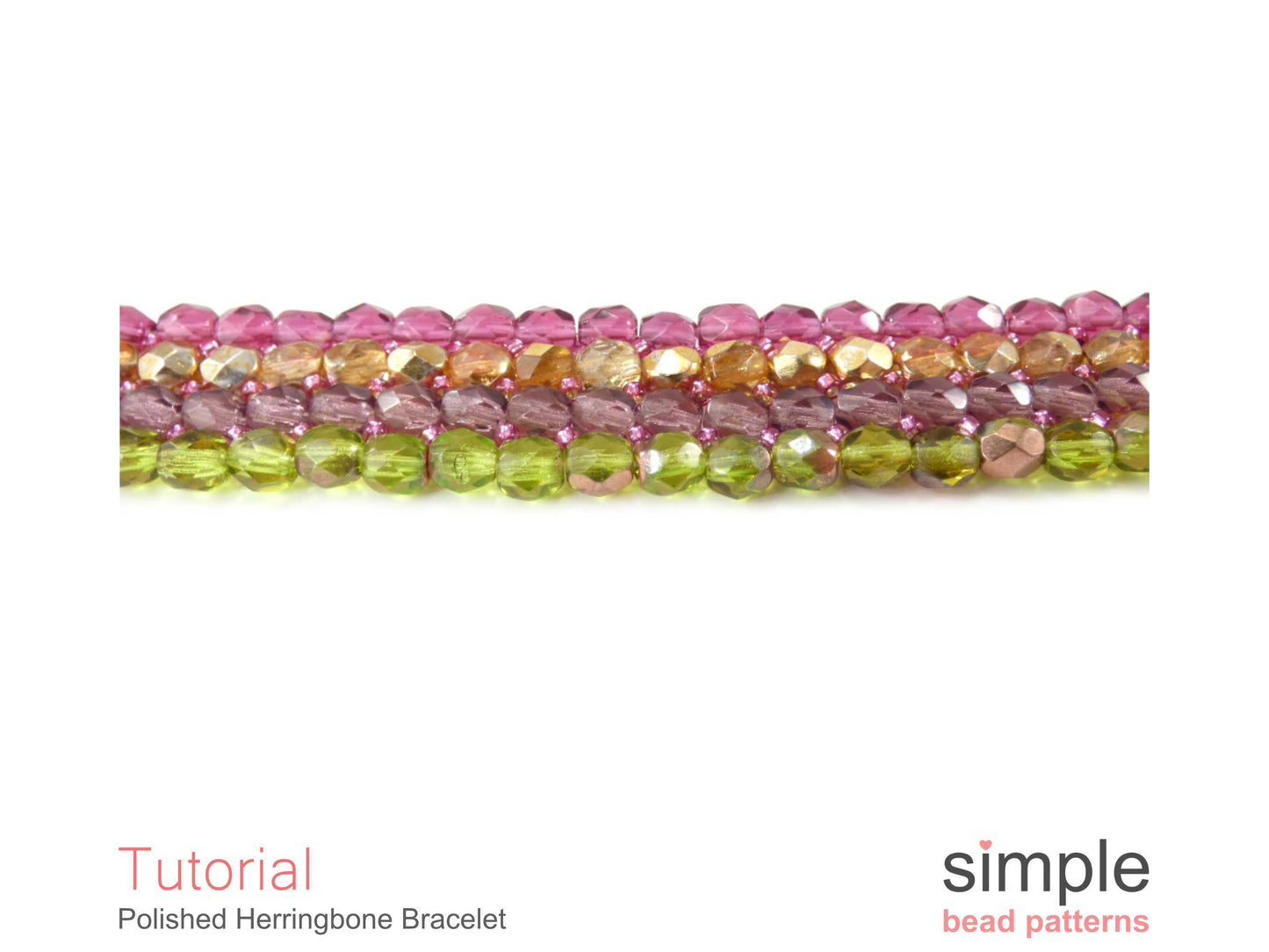Polished Herringbone Bracelet Beading Pattern