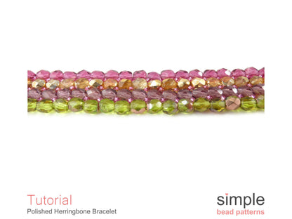 Polished Herringbone Bracelet Beading Pattern