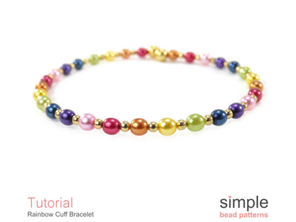 Rainbow Cuff Bracelet Beading Pattern