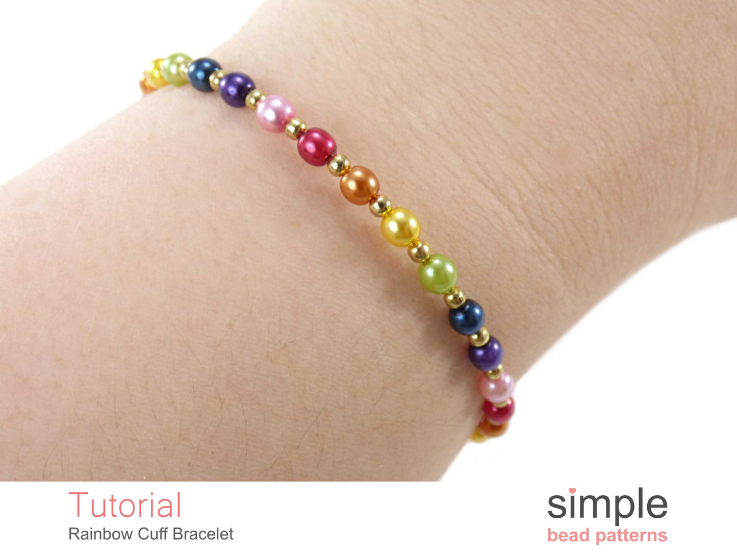 Rainbow Cuff Bracelet Beading Pattern