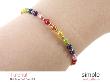 Rainbow Cuff Bracelet Beading Pattern