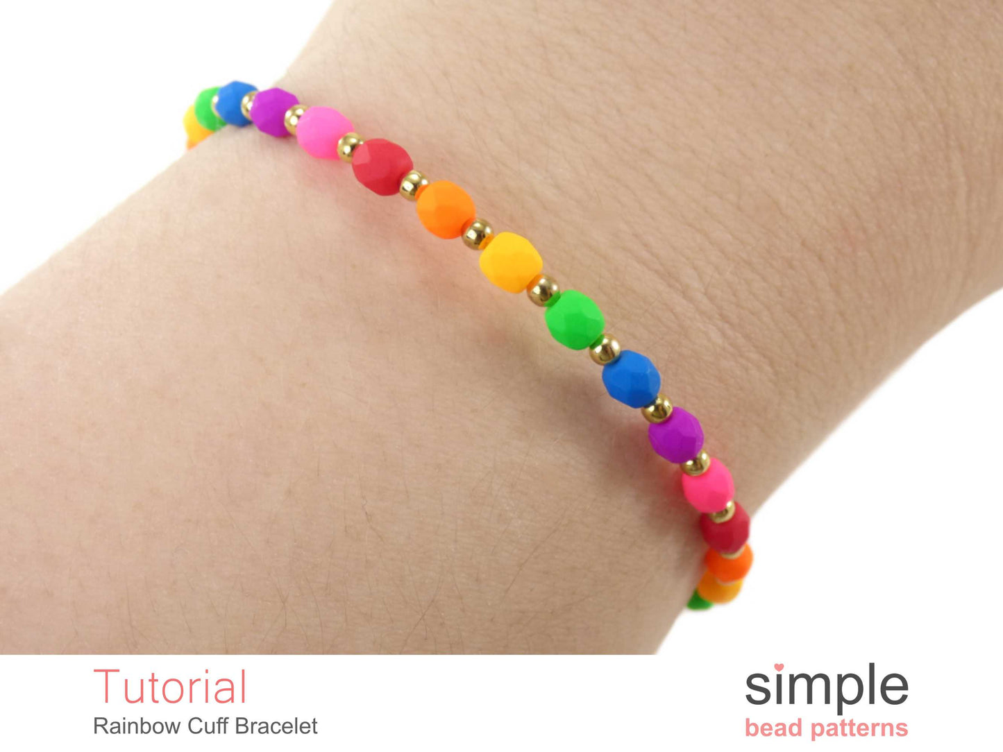 Rainbow Cuff Bracelet Beading Pattern