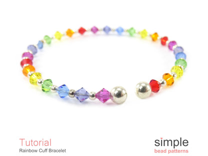 Rainbow Cuff Bracelet Beading Pattern