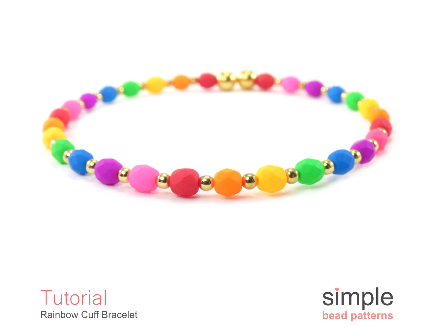 Rainbow Cuff Bracelet Beading Pattern