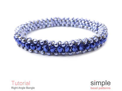 Right Angle Bangle Bracelet Beading Pattern