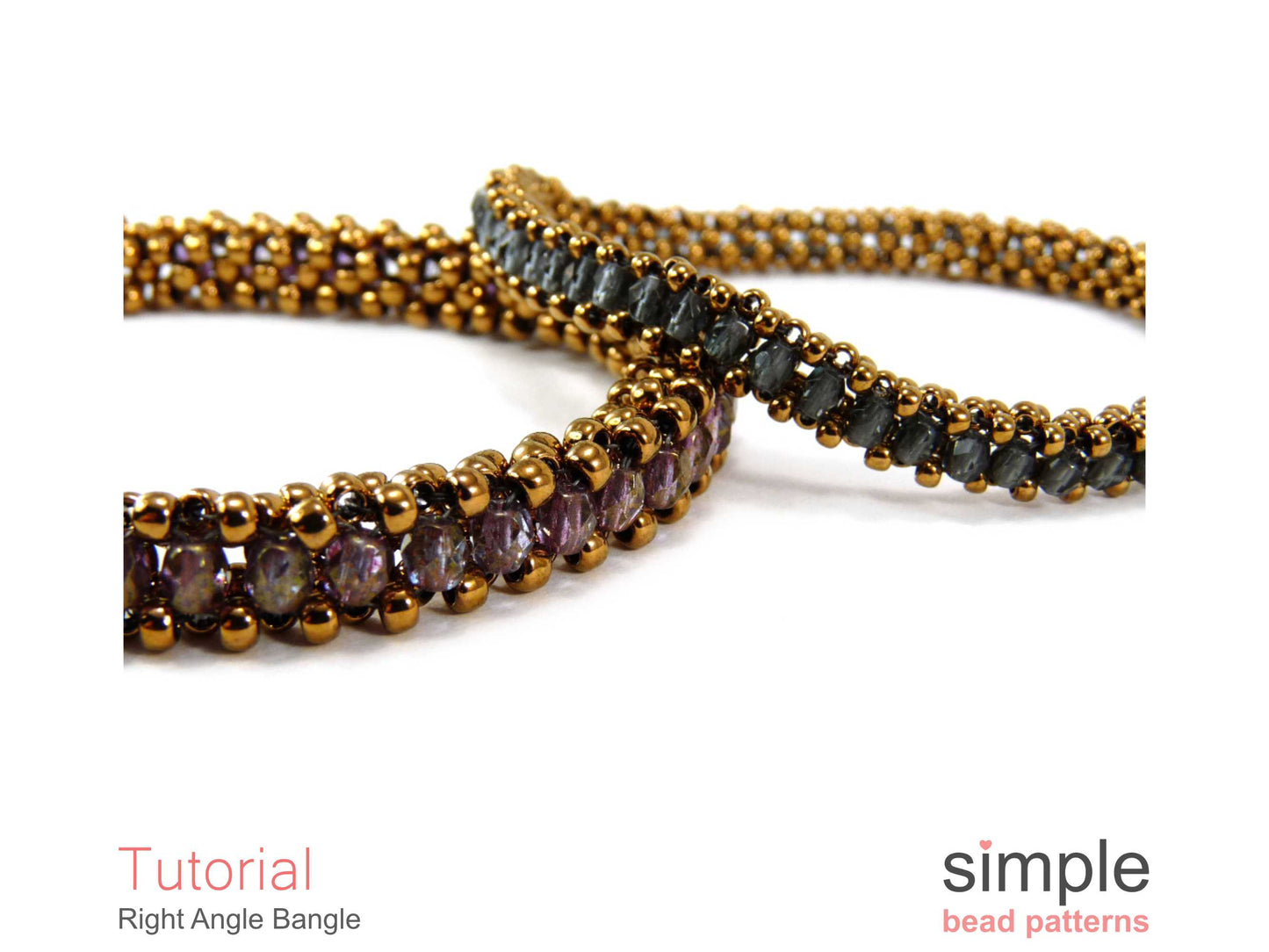 Right Angle Bangle Bracelet Beading Pattern