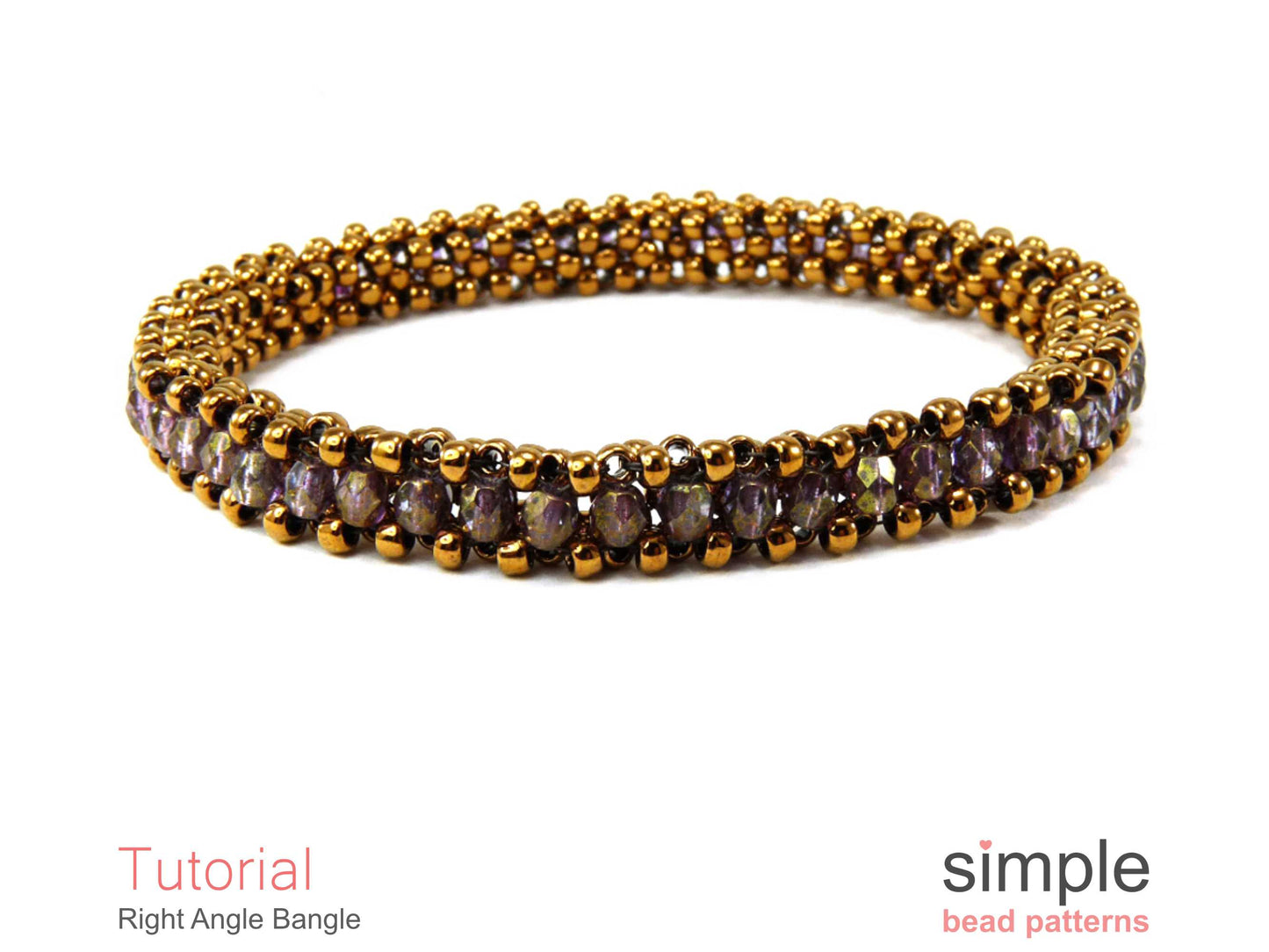 Right Angle Bangle Bracelet Beading Pattern